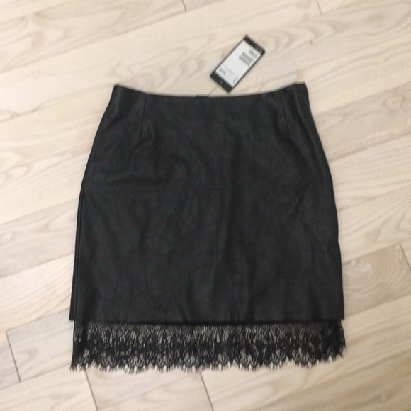 H&M Dresses & Skirts - H&M Leather & Lace Style Skirt